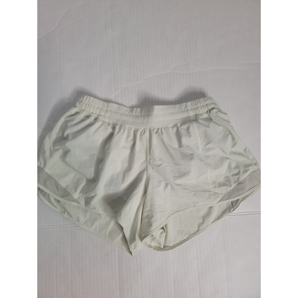 LULULEMON Shorts SZ 10 Hotty Hot High Rise Lined Delicate Mint 4" W7AVGT